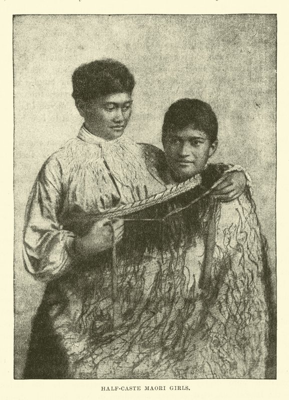 Halfbloed Maori meisjes door English School