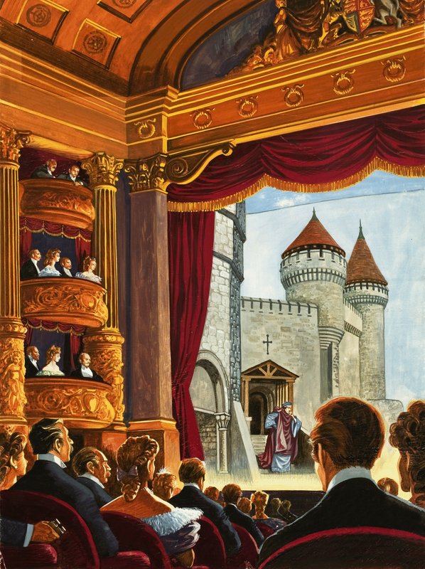 Henry Irving als Thomas a Becket door English School
