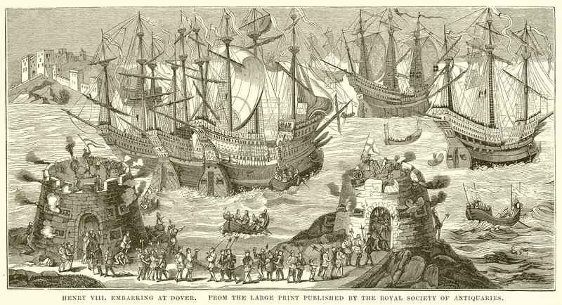 Hendrik VIII vertrekt vanuit Dover door English School