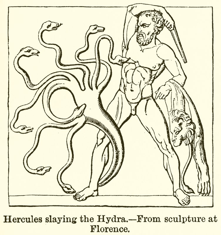 Hercules doodt de Hydra door English School