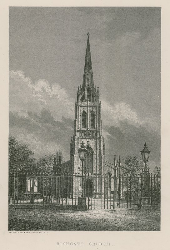 Highgate Kerk, Londen door English School