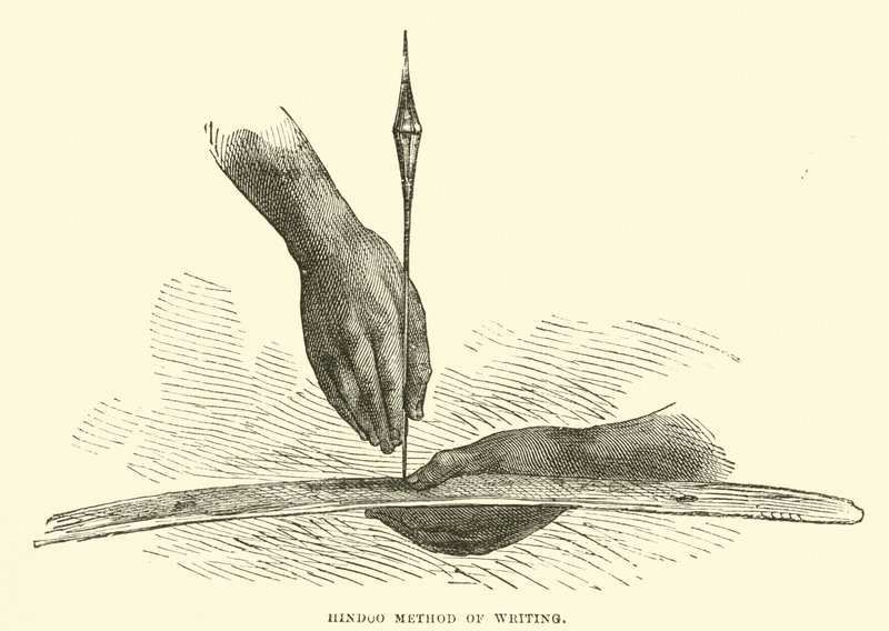 Hindoeïstische schrijfmethode door English School
