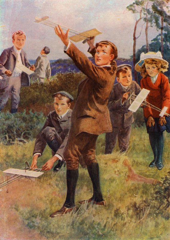Zelfgemaakte vliegtuigen door English School
