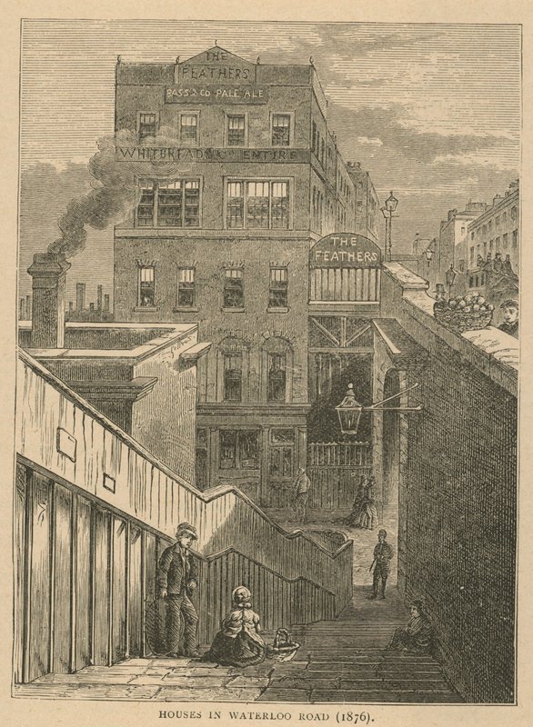 Huizen in Waterloo Road, 1876 door English School