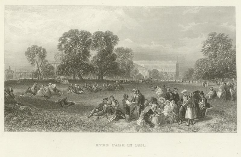 Hyde Park in 1851 door English School