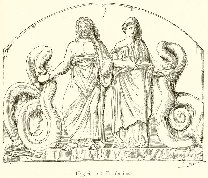 Hygieia en Aesculapius door English School