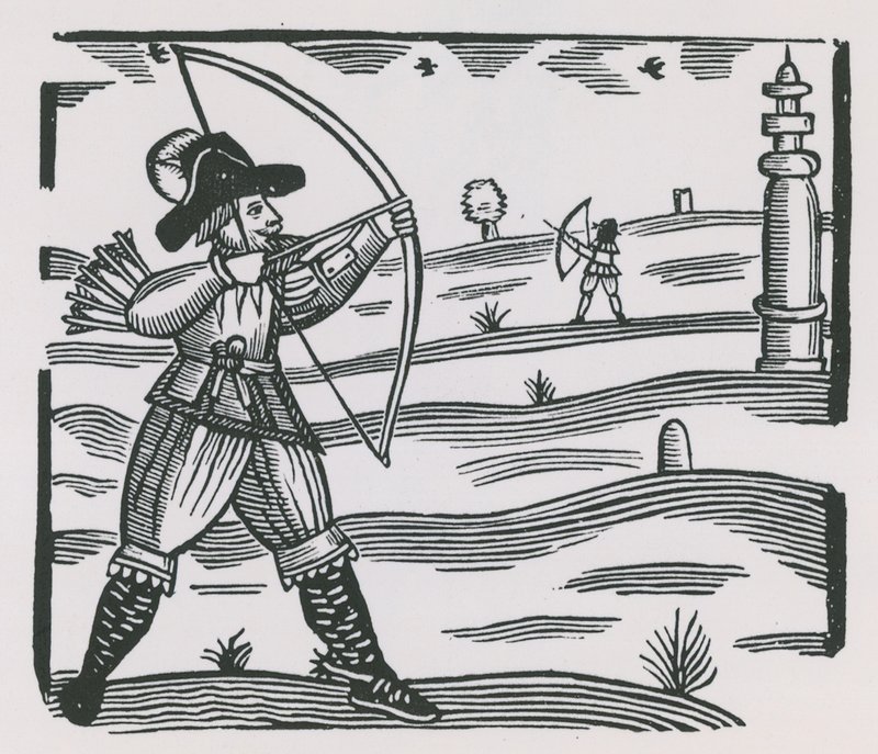 Illustratie van boogschieten door English School