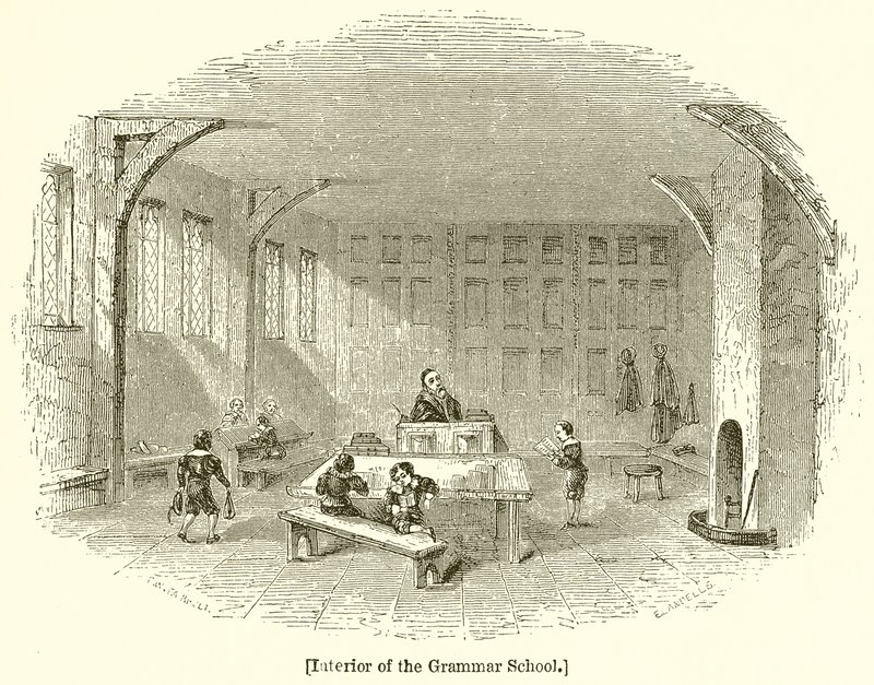 Interieur van de Grammatica School door English School