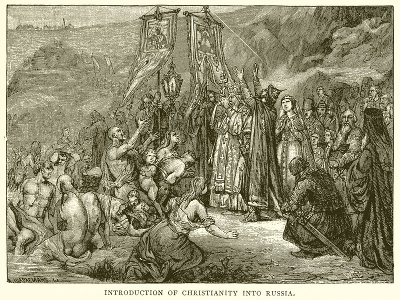 Introductie van het christendom in Rusland door English School