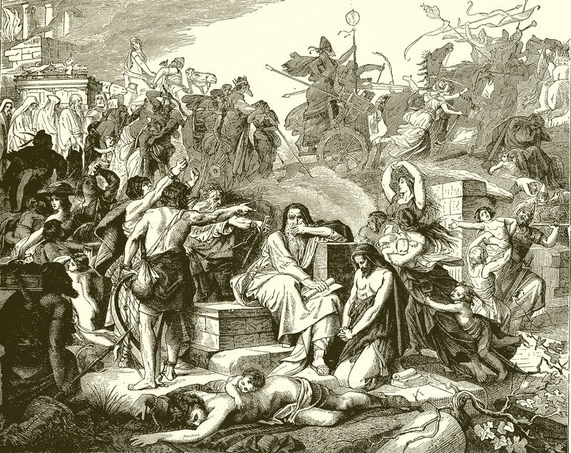 Israël in gevangenschap in Babylon door English School