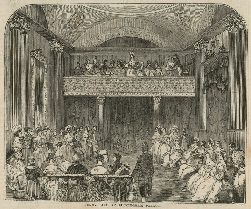 Jenny Lind in Buckingham Palace door English School