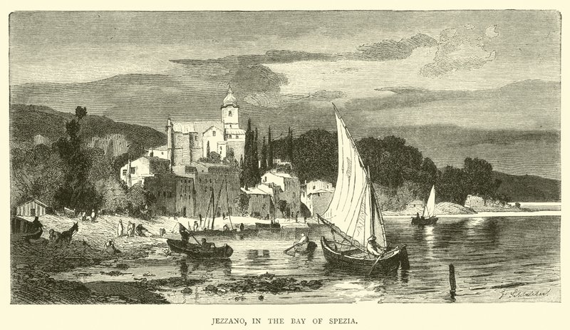 Jezzano, in de Baai van Spezia door English School