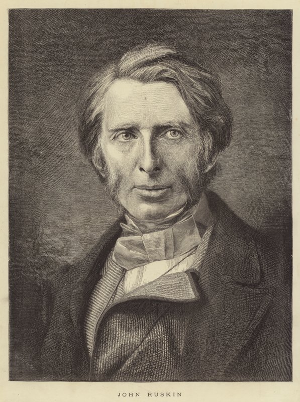 John Ruskin (gravure) door English School