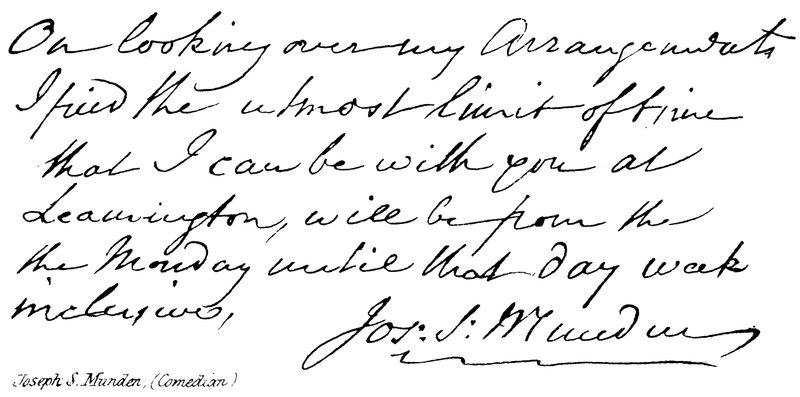 Joseph S Munden, Komiek door English School
