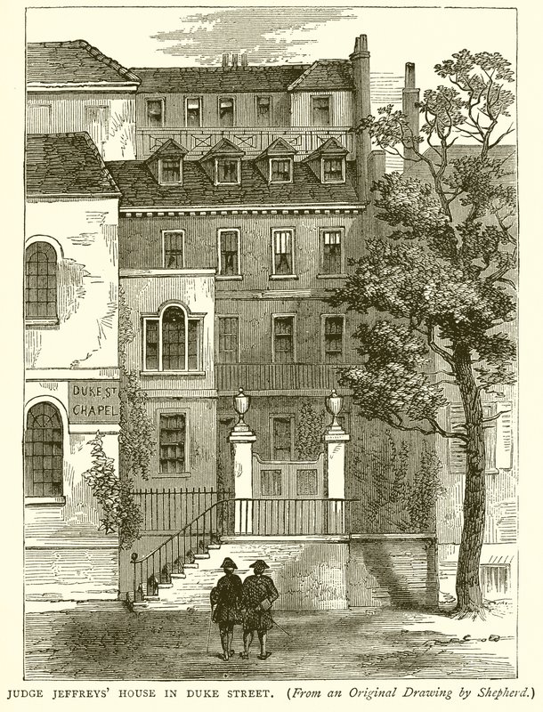 Huis van rechter Jeffreys in Duck Street door English School