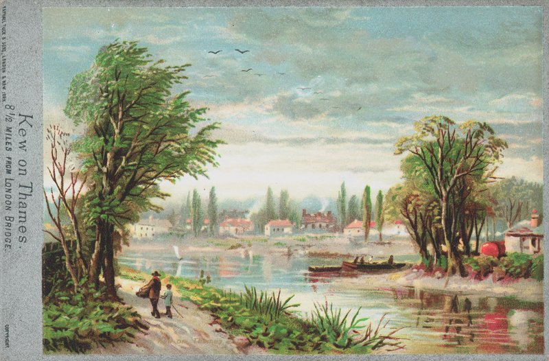 Kew aan de rivier de Theems door English School