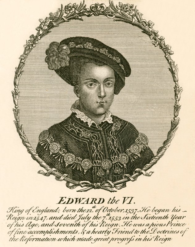Koning Edward VI door English School