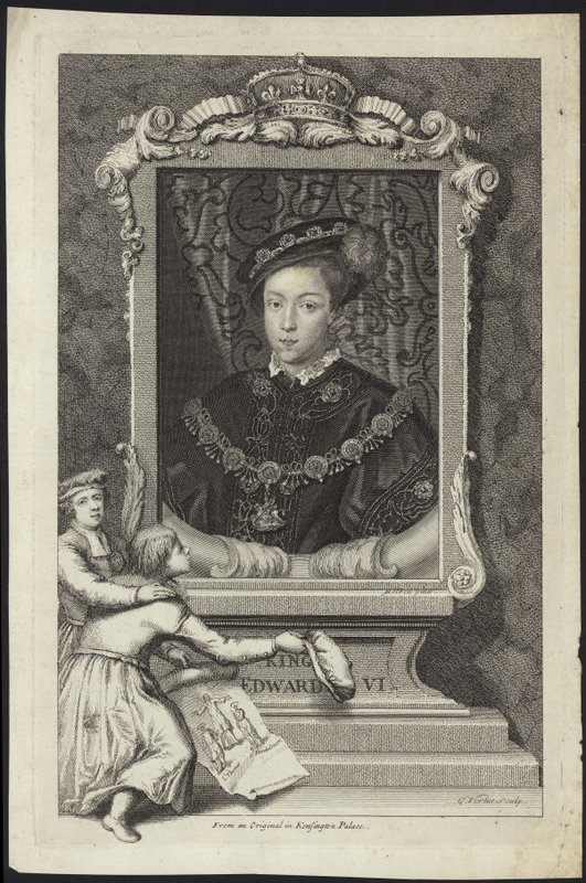 Koning Edward VI van Engeland en Ierland door English School