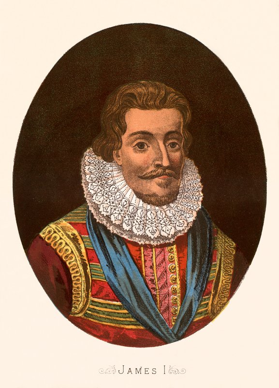 Koning James I door English School