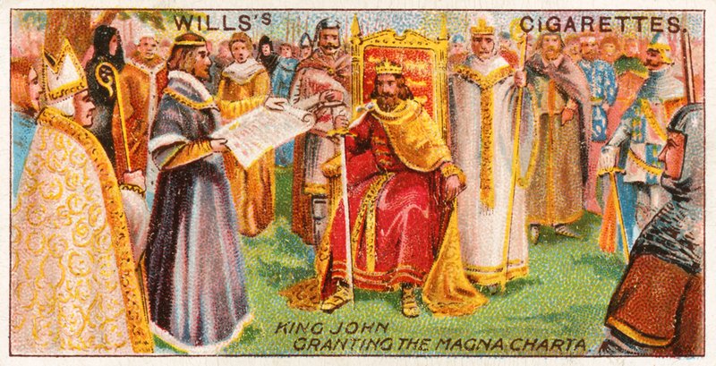 Koning Jan verleent de Magna Charta door English School