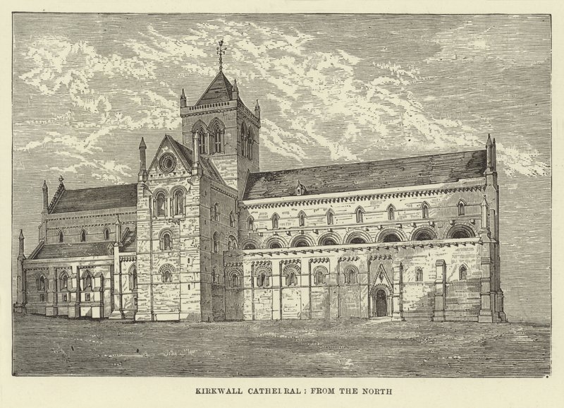 Kirkwall-kathedraal, vanuit het noorden door English School