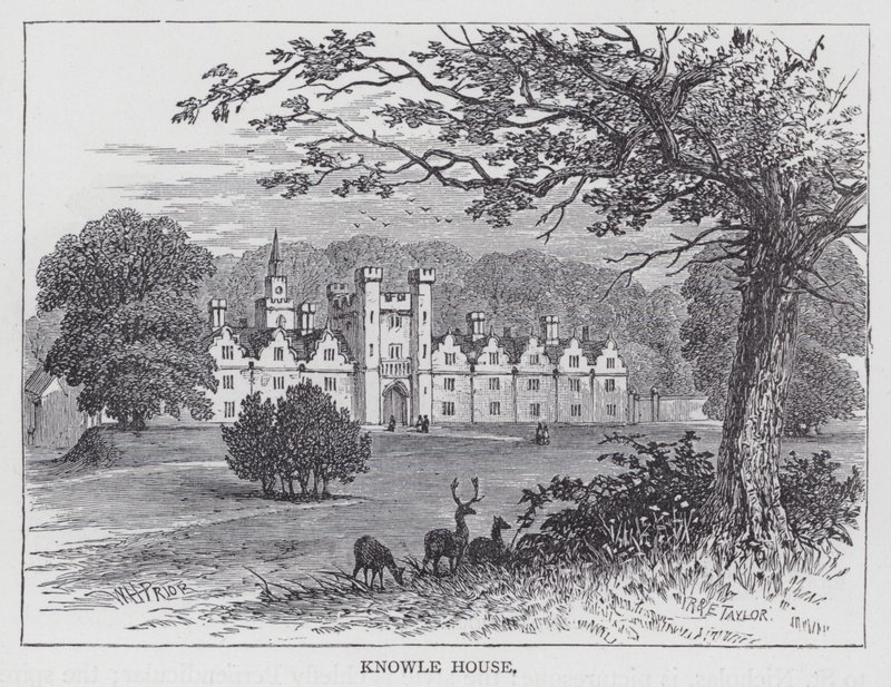 Knowle House (gravure) door English School