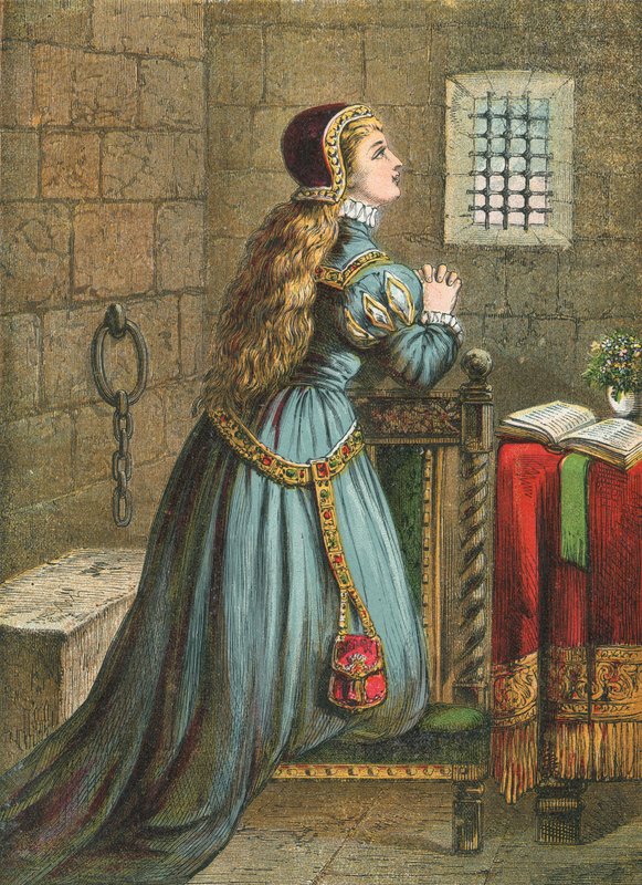 Lady Jane Grey biddend door English School