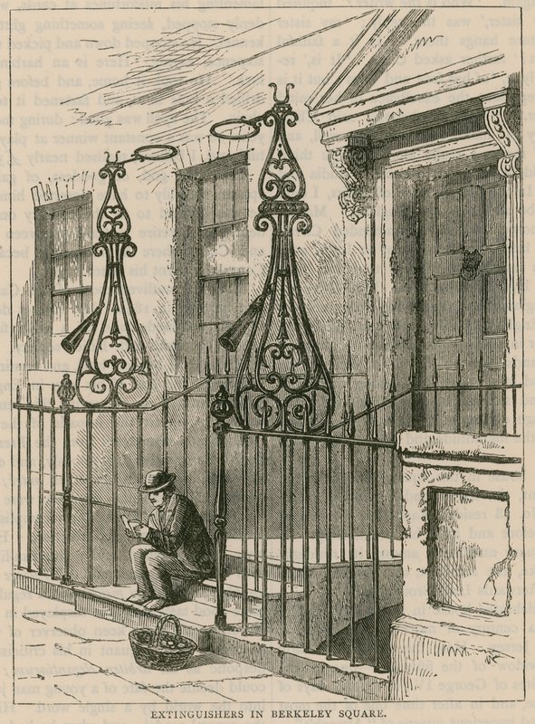 Lampendover in Berkeley Square, Londen door English School