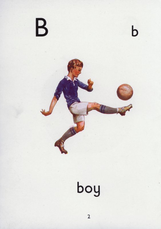 Letter B, jongen door English School
