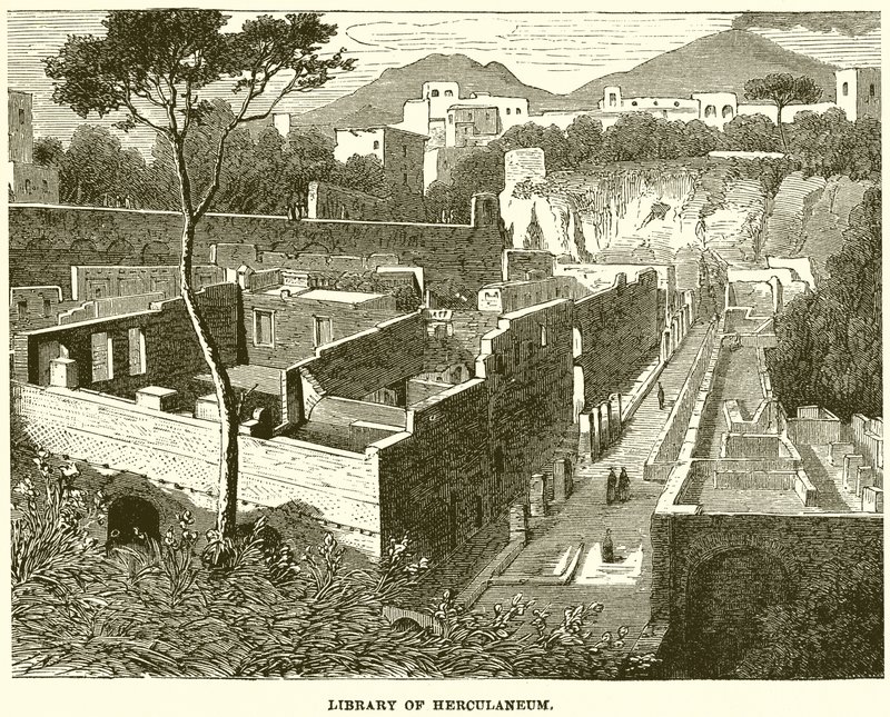 Bibliotheek van Herculaneum door English School