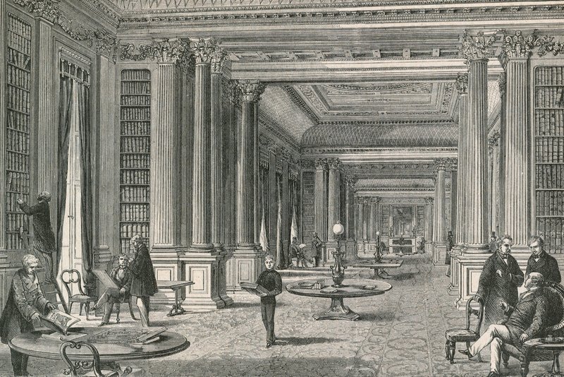 Bibliotheek van de Reform Club door English School