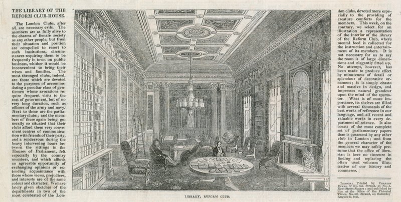 Bibliotheek, de Reform Club door English School