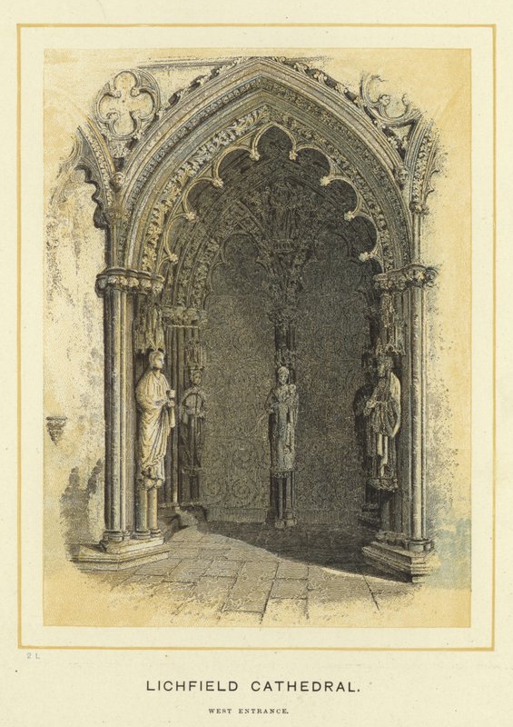 Lichfield Kathedraal, westelijke ingang door English School