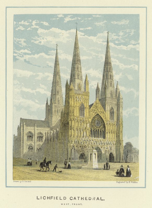 Lichfield Kathedraal, westelijke gevel door English School