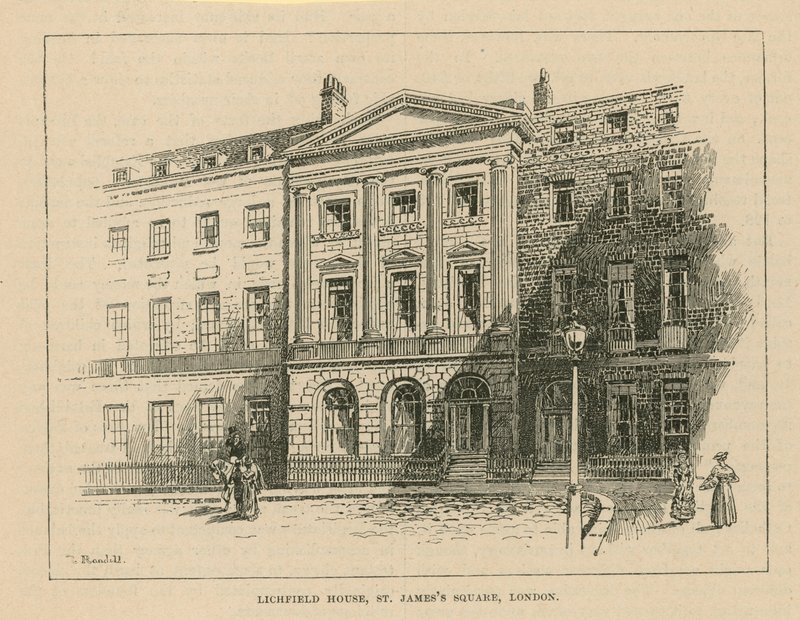 Lichfield House in St. Jamess Square door English School
