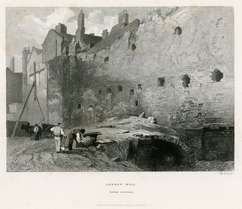London Wall, Tower Postern door English School