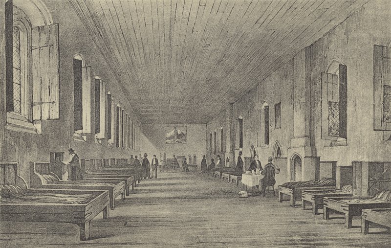 Lange kamer, 1844 (gravure) door English School
