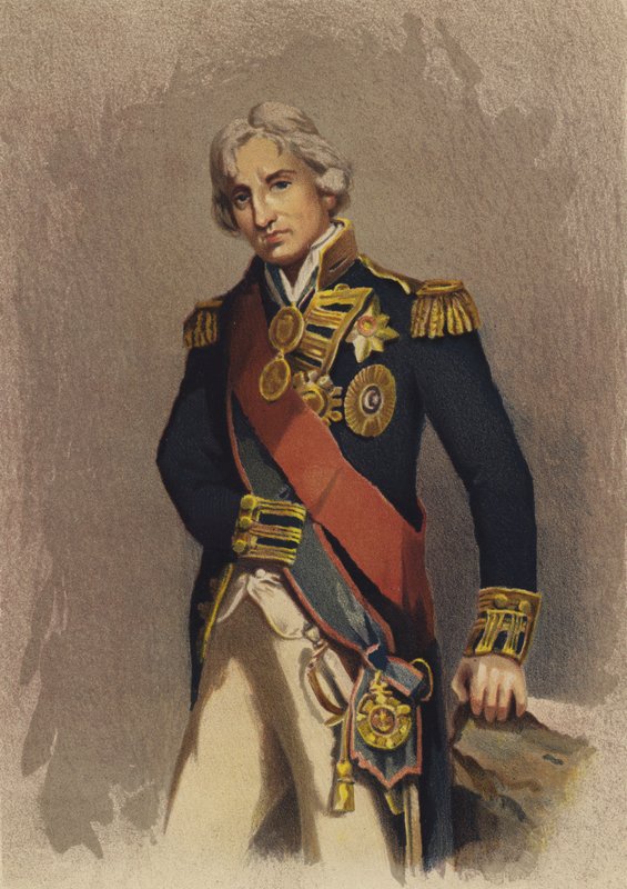 Lord Nelson (kleur litho) door English School