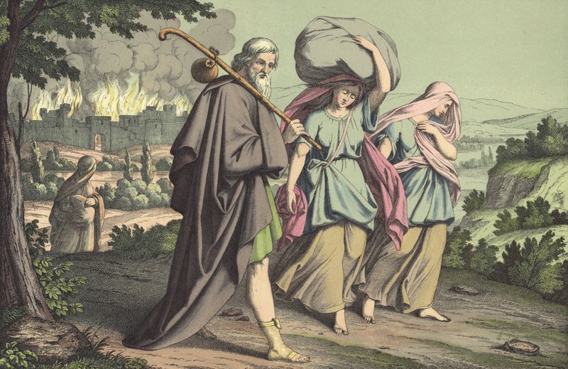 Lot ontsnapt uit Sodom door English School