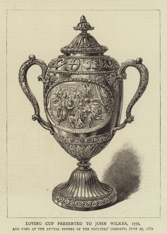 Loving Cup gepresenteerd aan John Wilkes door English School