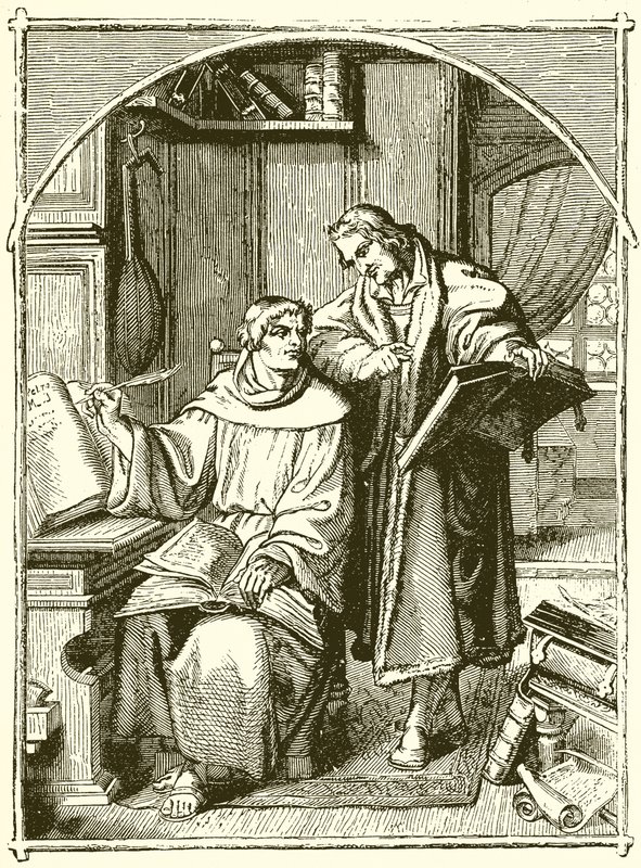 Luther en Melanchthon door English School