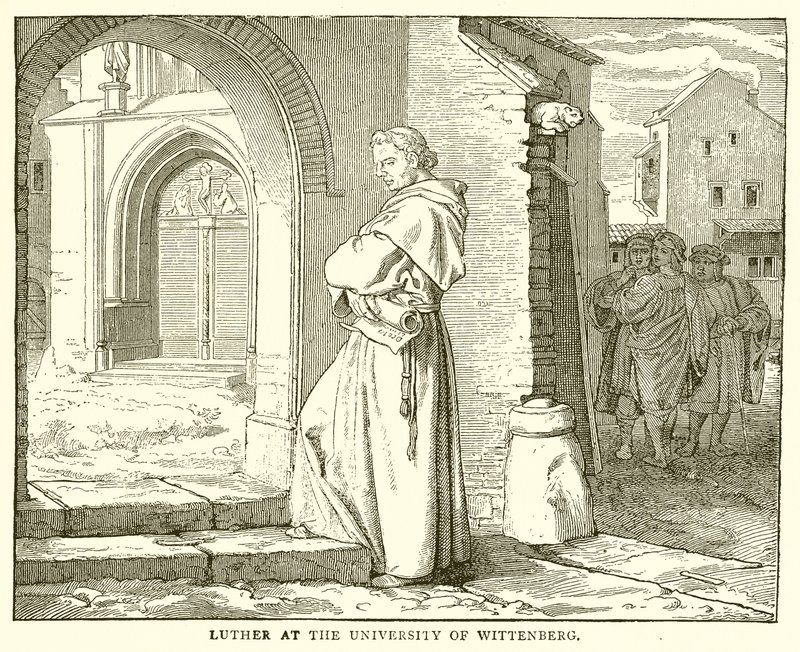 Luther aan de Universiteit van Wittenberg door English School