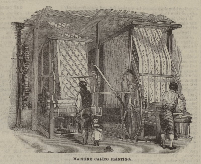 Machinaal calicodrukken door English School
