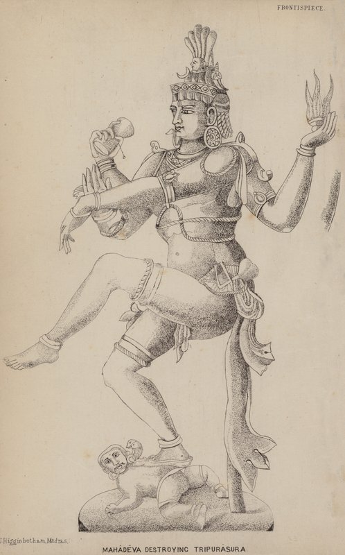 Mahadeva vernietigt Tripurasura door English School