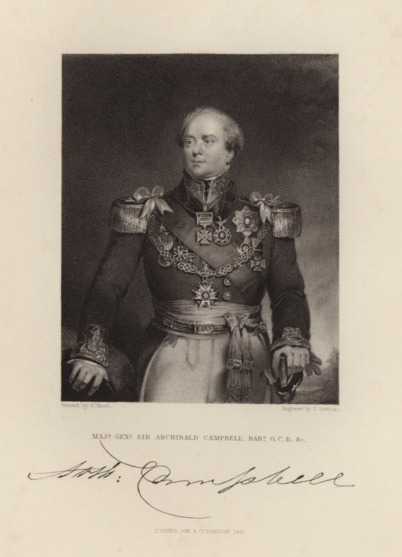 Generaal-majoor Sir Archibald Campbell door English School