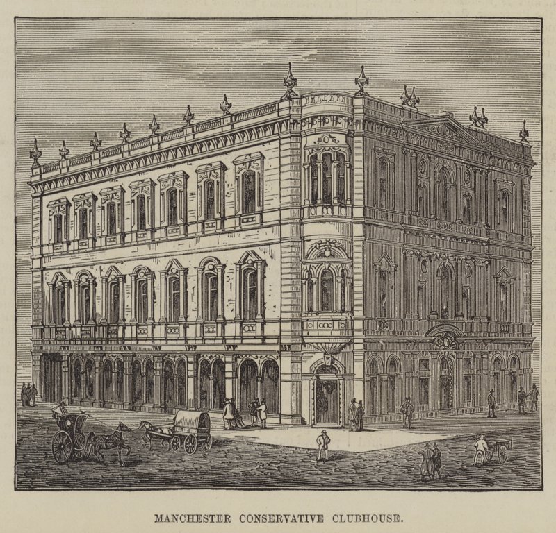 Manchester Conservative Clubhouse (gravure) door English School