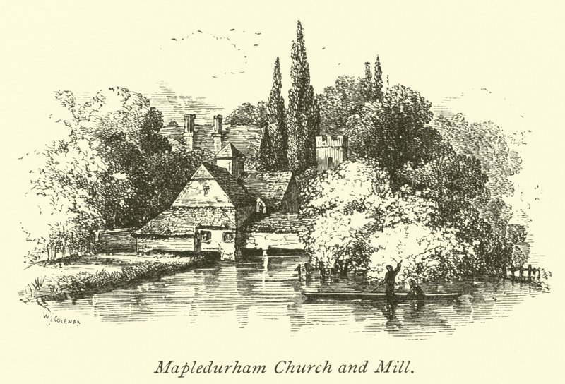 Mapledurham Kerk en Molen door English School