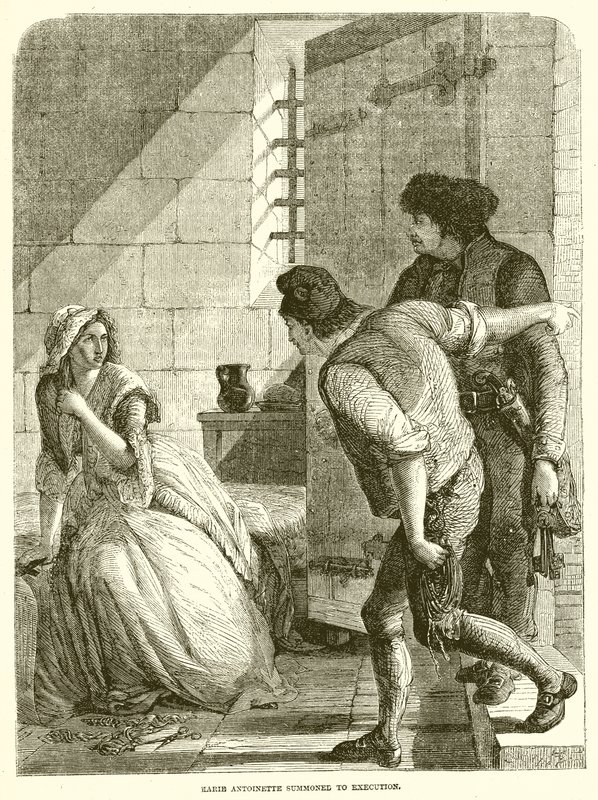 Marie Antoinette opgeroepen voor executie door English School