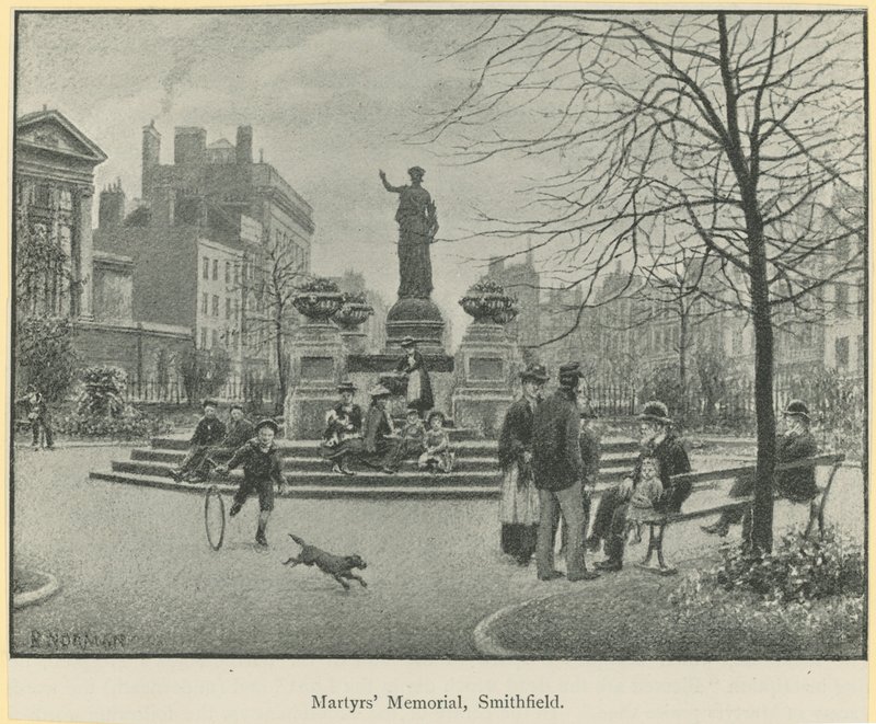 Martelarenmonument in Smithfield door English School