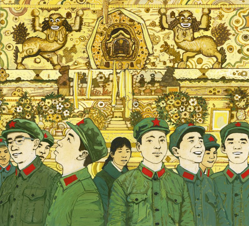 Leden van het Chinese Rode Leger door English School